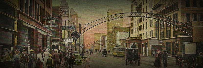 Image for the Public History BA/MA program featuring a postcard from turn of the century Columbus, Ohio.