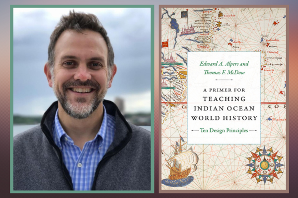 Thomas McDow and book cover with a vintage map